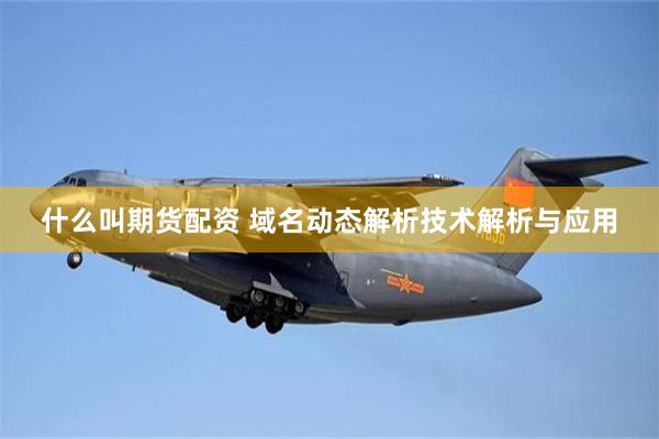 什么叫期货配资 域名动态解析技术解析与应用